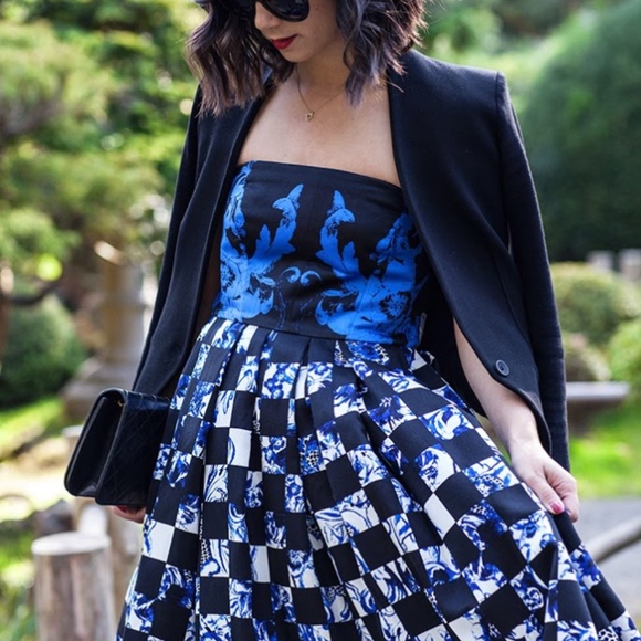 Tibi Rococo Check Statement Dress - Picture 2 of 4